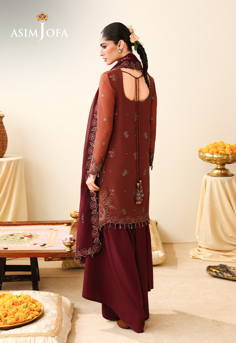 AJULIH-03 Embroidered Chiffon Unstitched 3 Pcs