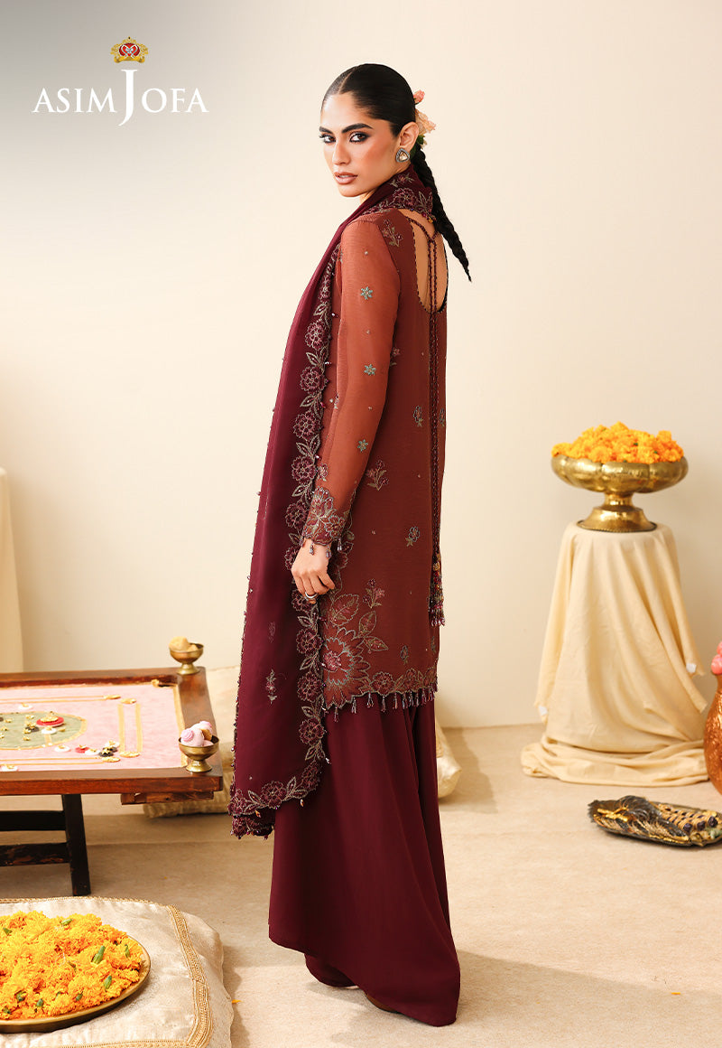 AJULIH-03 Embroidered Chiffon Unstitched 3 Pcs