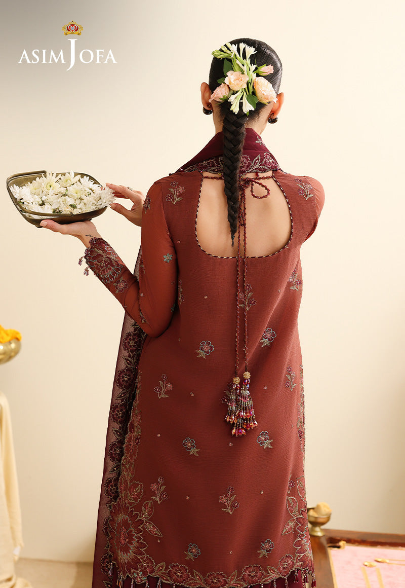AJULIH-03 Embroidered Chiffon Unstitched 3 Pcs