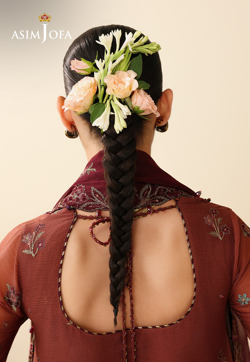 AJULIH-03 Embroidered Chiffon Unstitched 3 Pcs