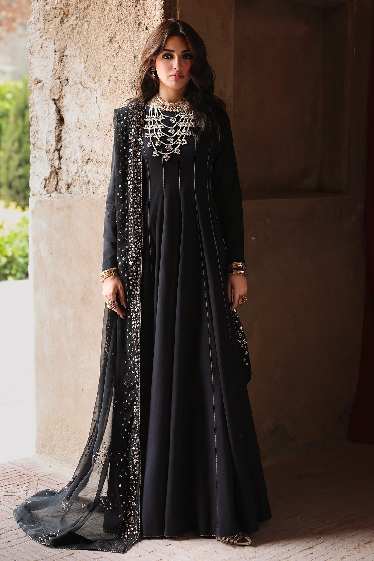 3-PC Stitched Embroidered  CMA-6-462