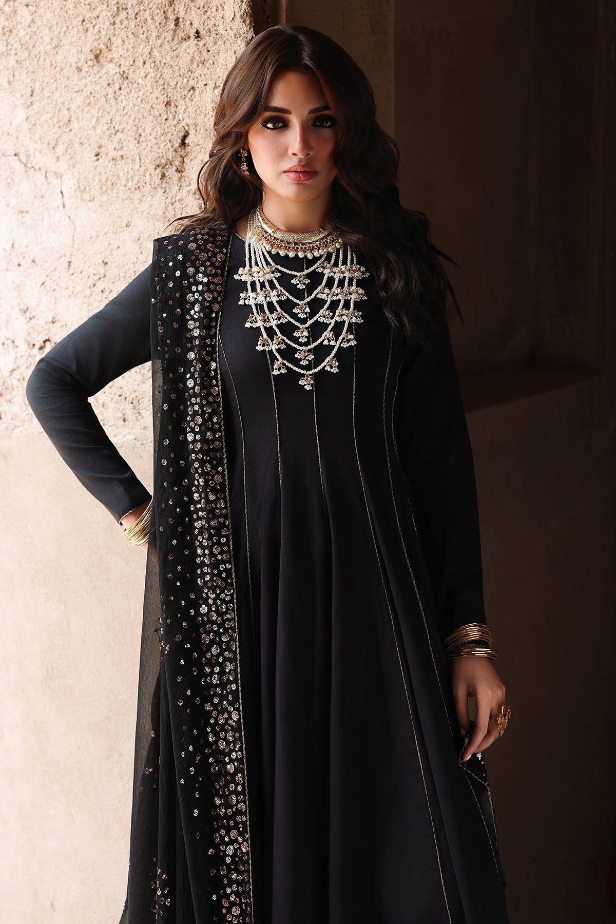 3-PC Stitched Embroidered  CMA-6-462