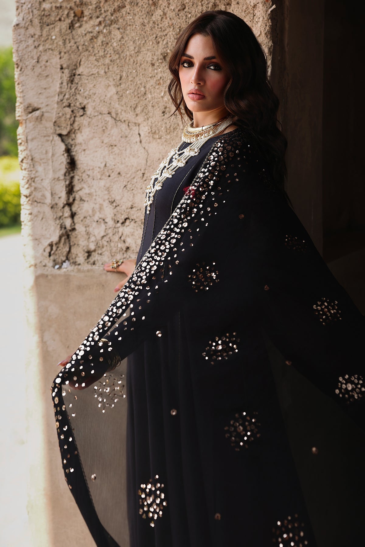 3-PC Stitched Embroidered  CMA-6-462