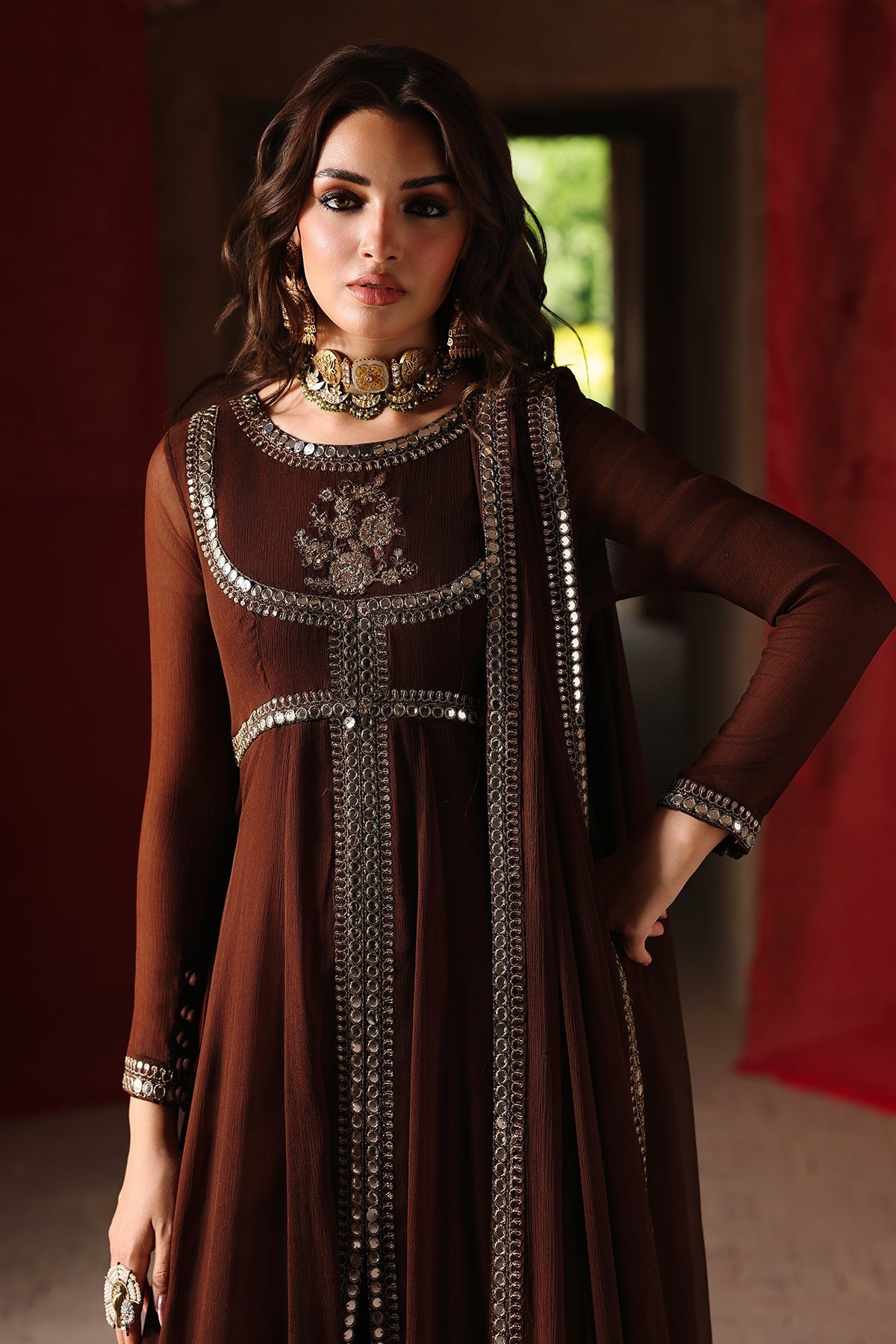 3-PC Stitched Embroidered CMA-6-454
