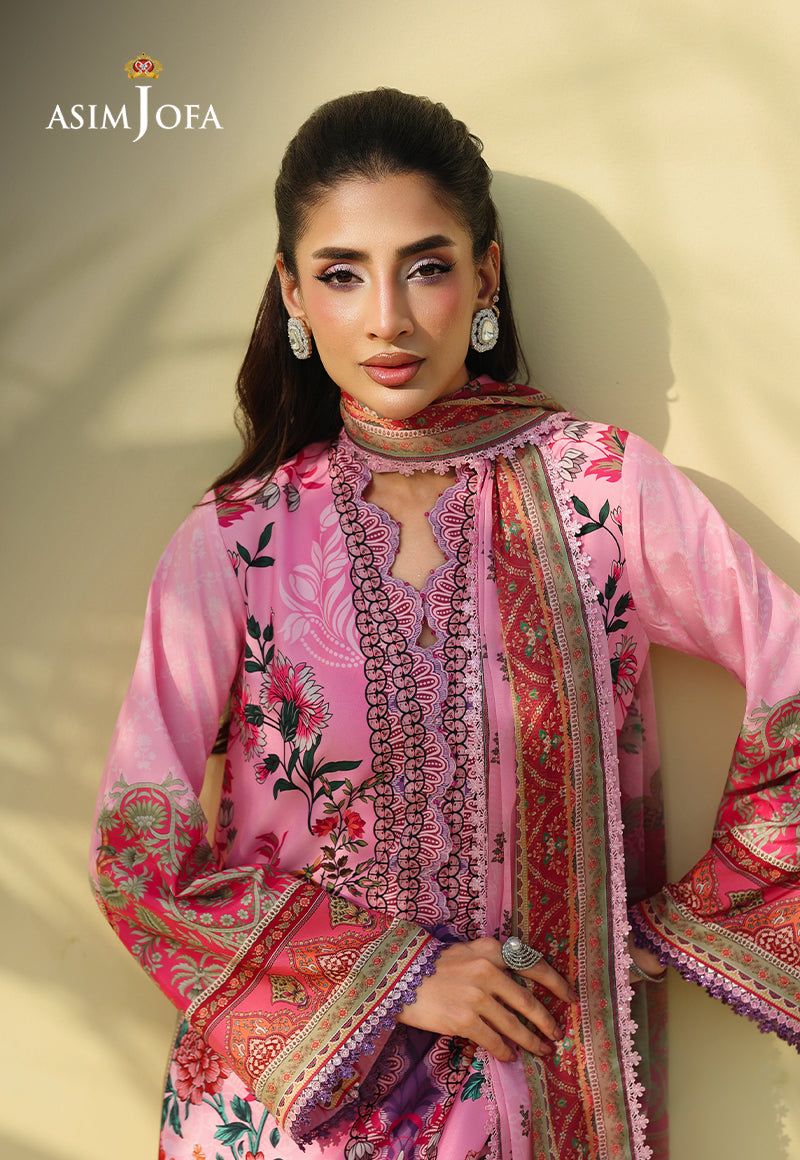 AJUC-06 Printed Crepe Silk Unstitched 3 Pcs