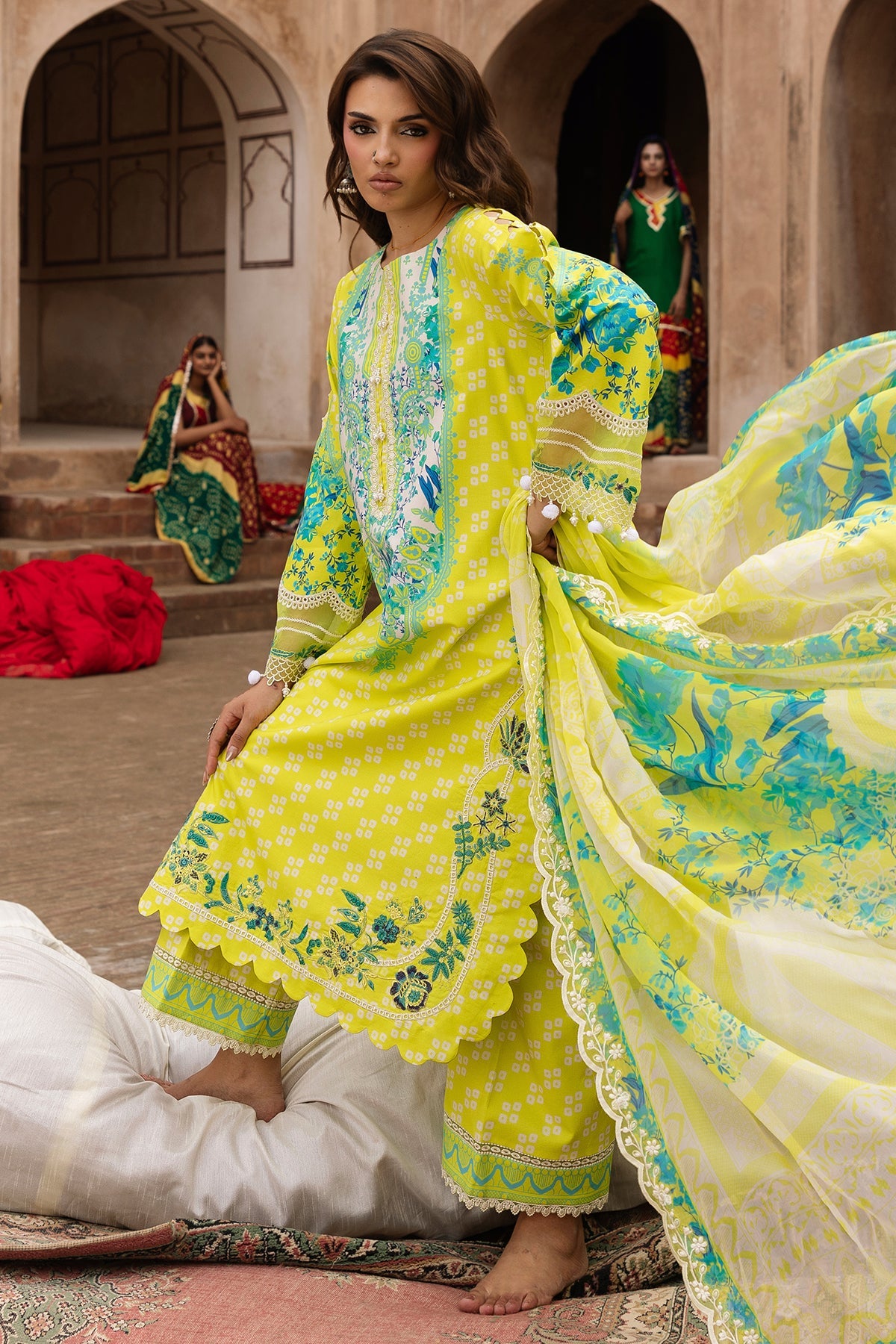 3-PC Stitched Embroidered Lawn  CC6-25P