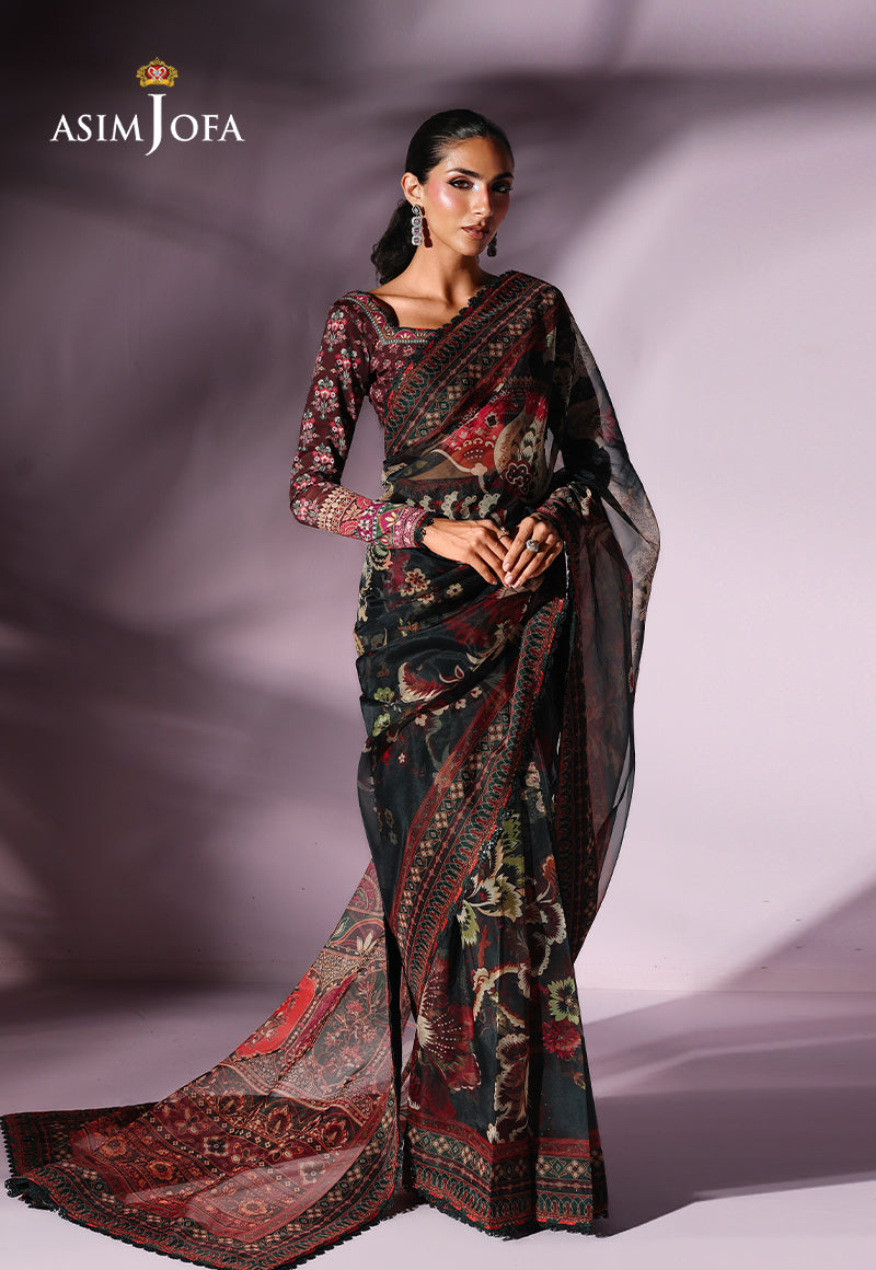 AJUC-09 Printed Organza Unstitched 2 Pcs
