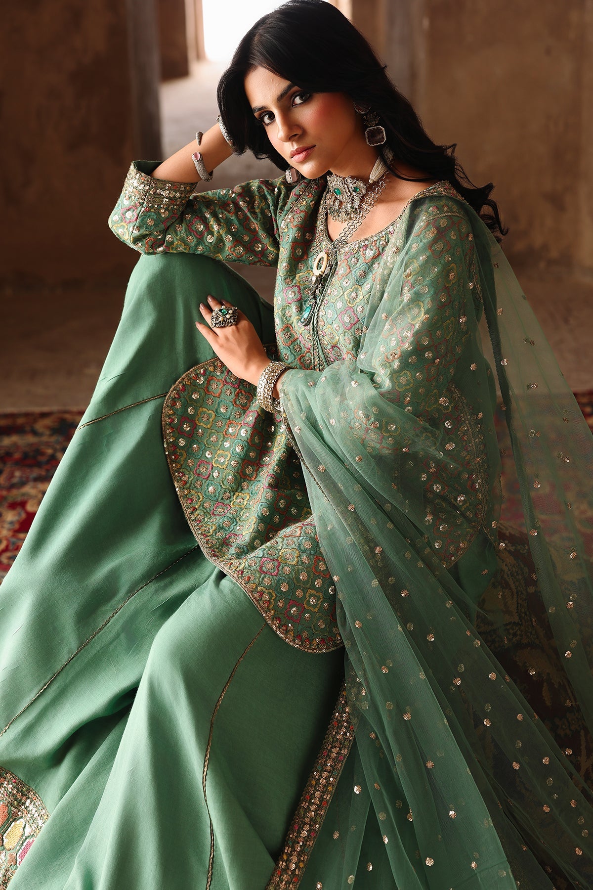3-PC Stitched Embroidered CMA-6-474
