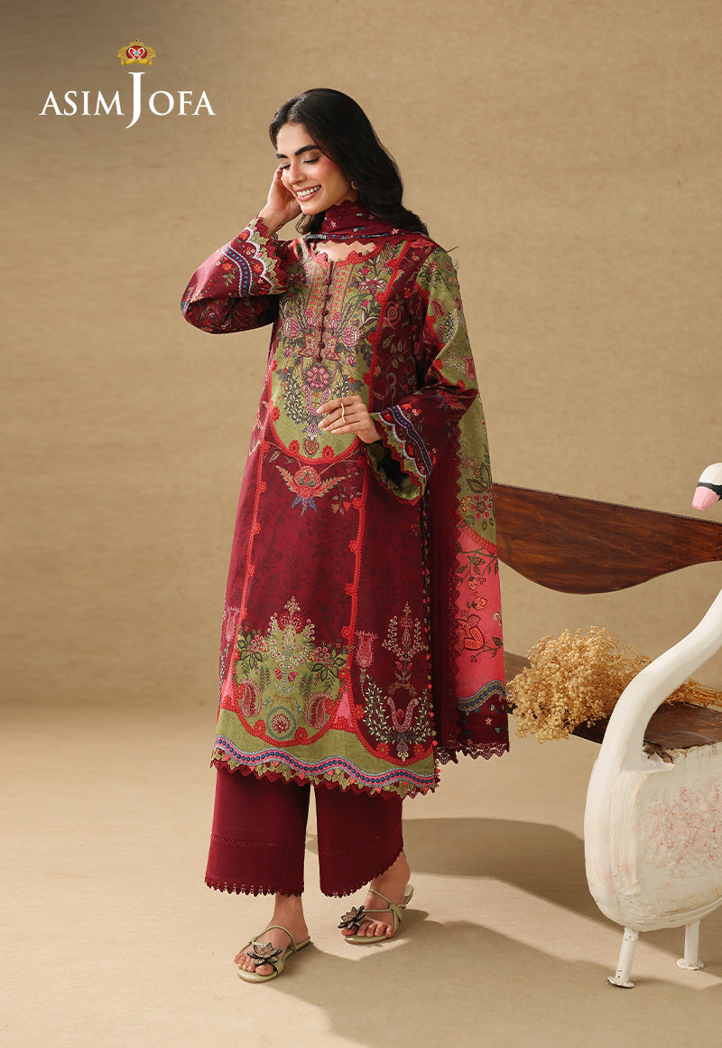 AJUBC-09 Printed Lawn Unstitched 3 Pcs