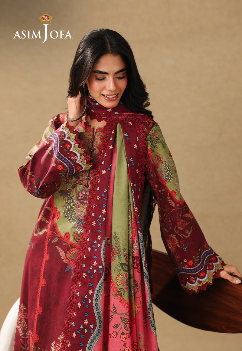 AJUBC-09 Printed Lawn Unstitched 3 Pcs