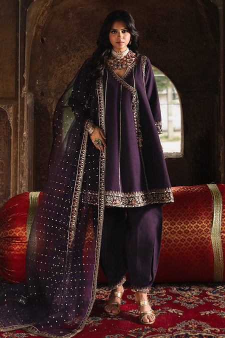3-PC Stitched Embroidered Raw Silk CMA-6-515