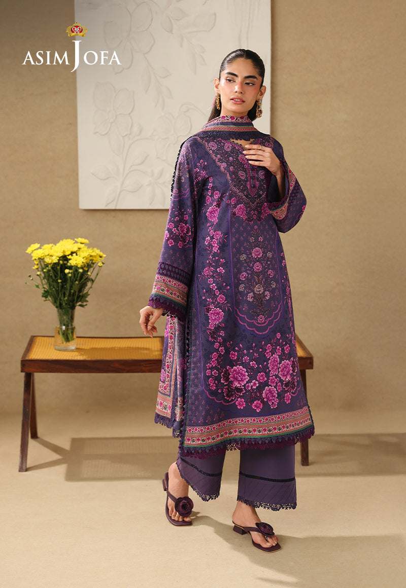 AJUBC-08 Printed Lawn Unstitched 3 Pcs