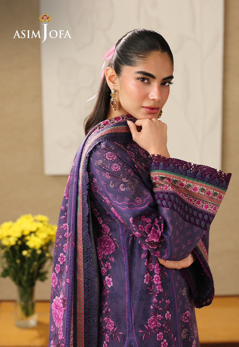 AJUBC-08 Printed Lawn Unstitched 3 Pcs