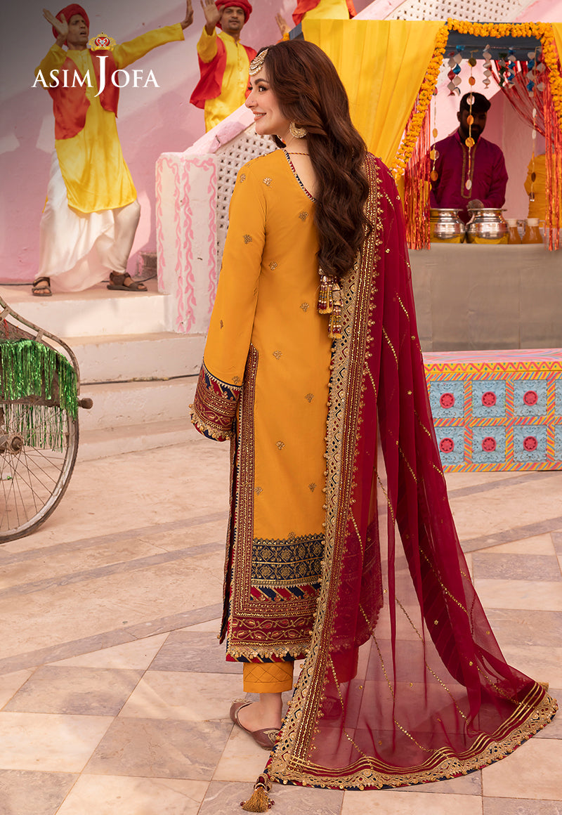 AJDAD-25 EMBROIDERED STITCHED 3 PCS