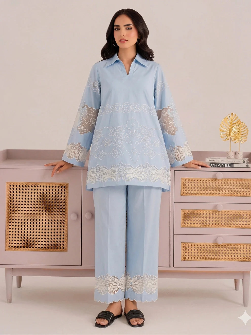 Facade | 2Pc Embroidered Cotton Set