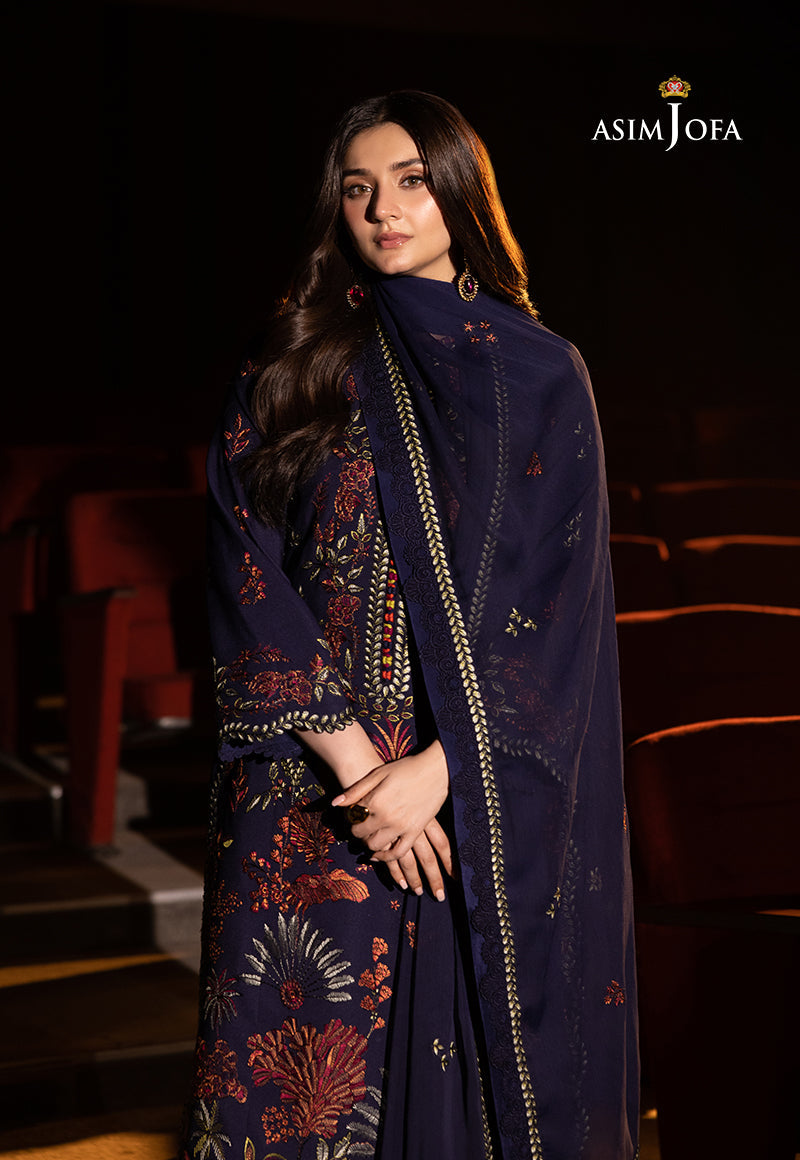 AJLLF-12 Embroidered Silk 3 Pcs