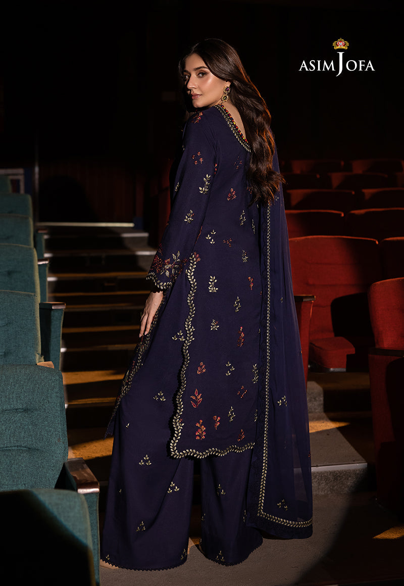 AJLLF-12 Embroidered Silk 3 Pcs