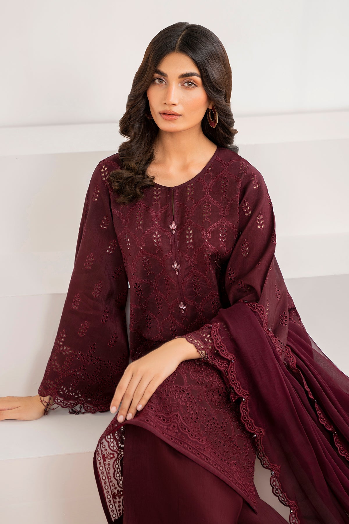 EMBROIDERED CHIFFON SF-690