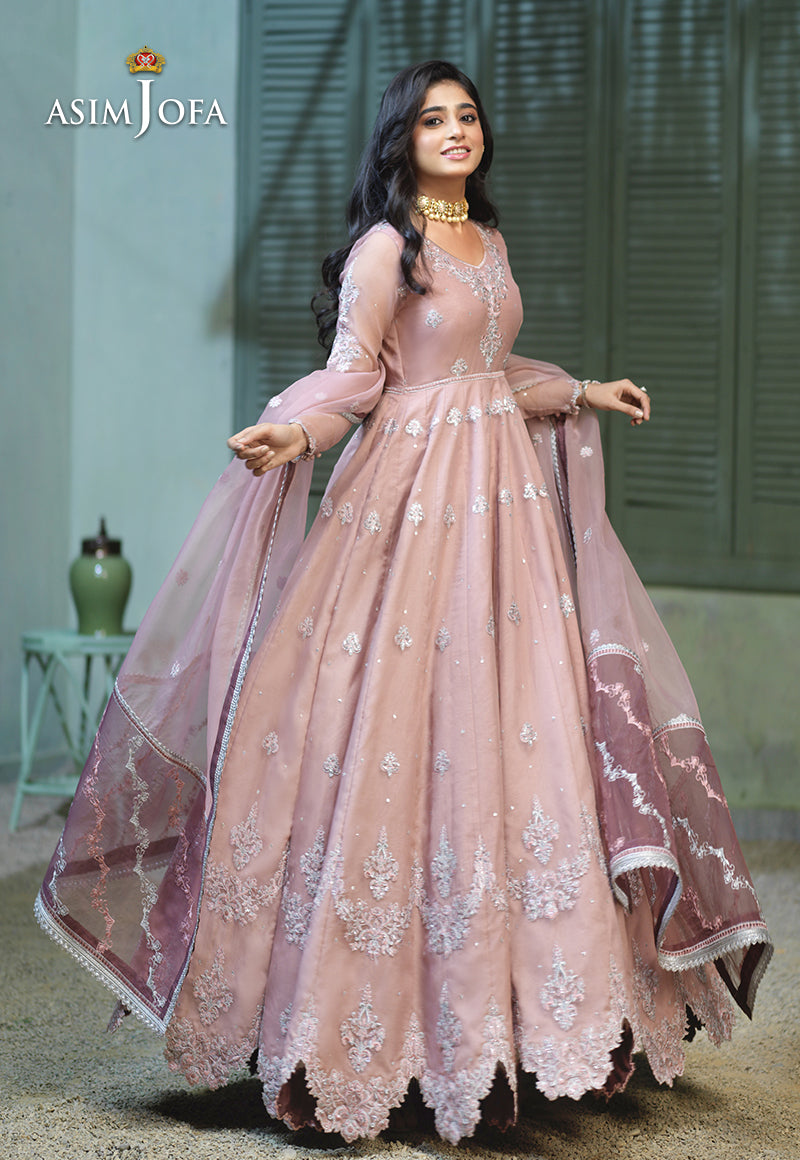 AJFC-54 EMBROIDERED ORGANZA 3 PCS