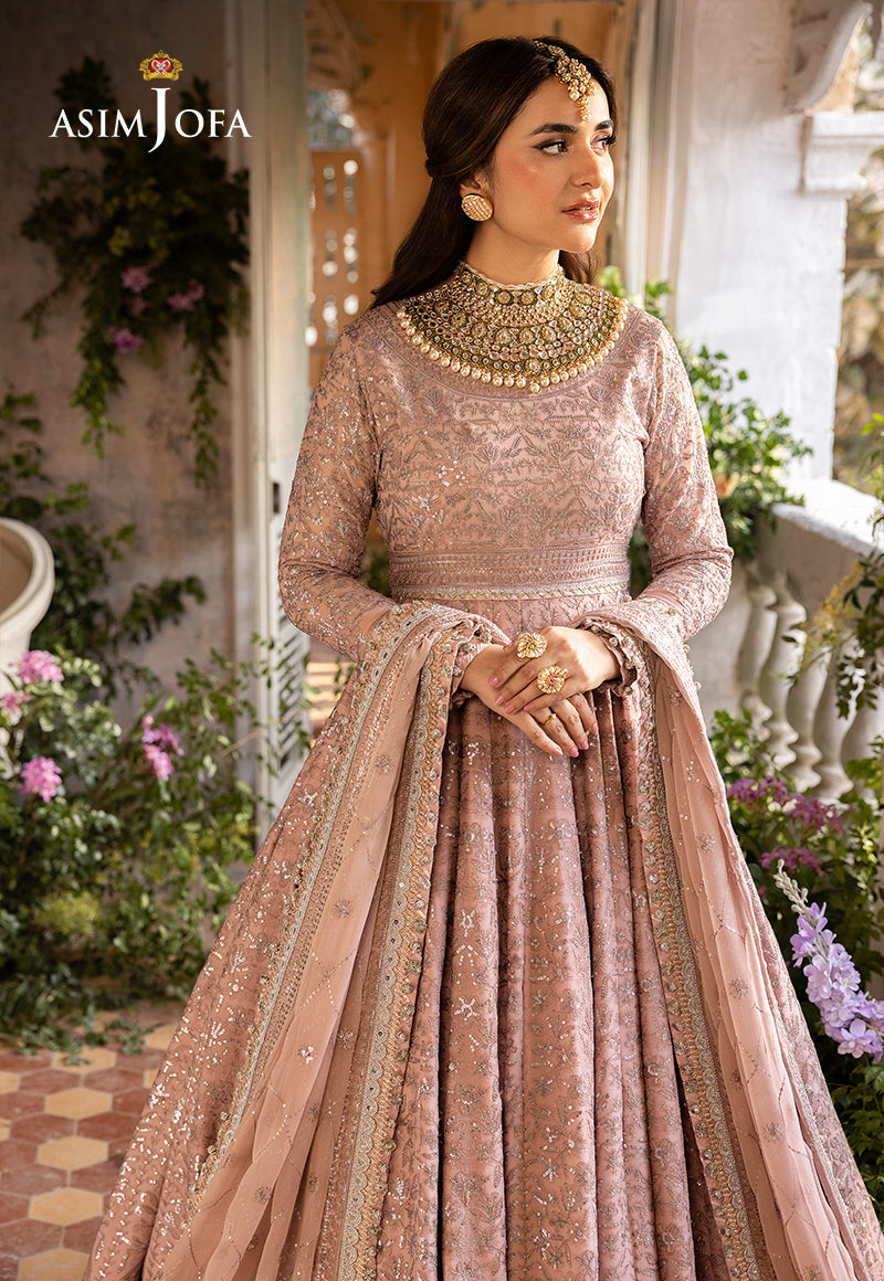 Ajso-170 Unstitched 3 Pcs Shirt Dupatta Trouser
