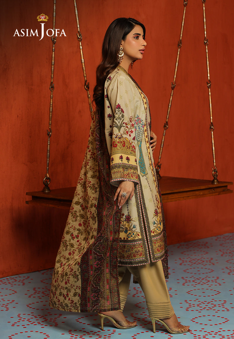 Ajso-92 Unstitched 2 Pcs Shirt Dupatta