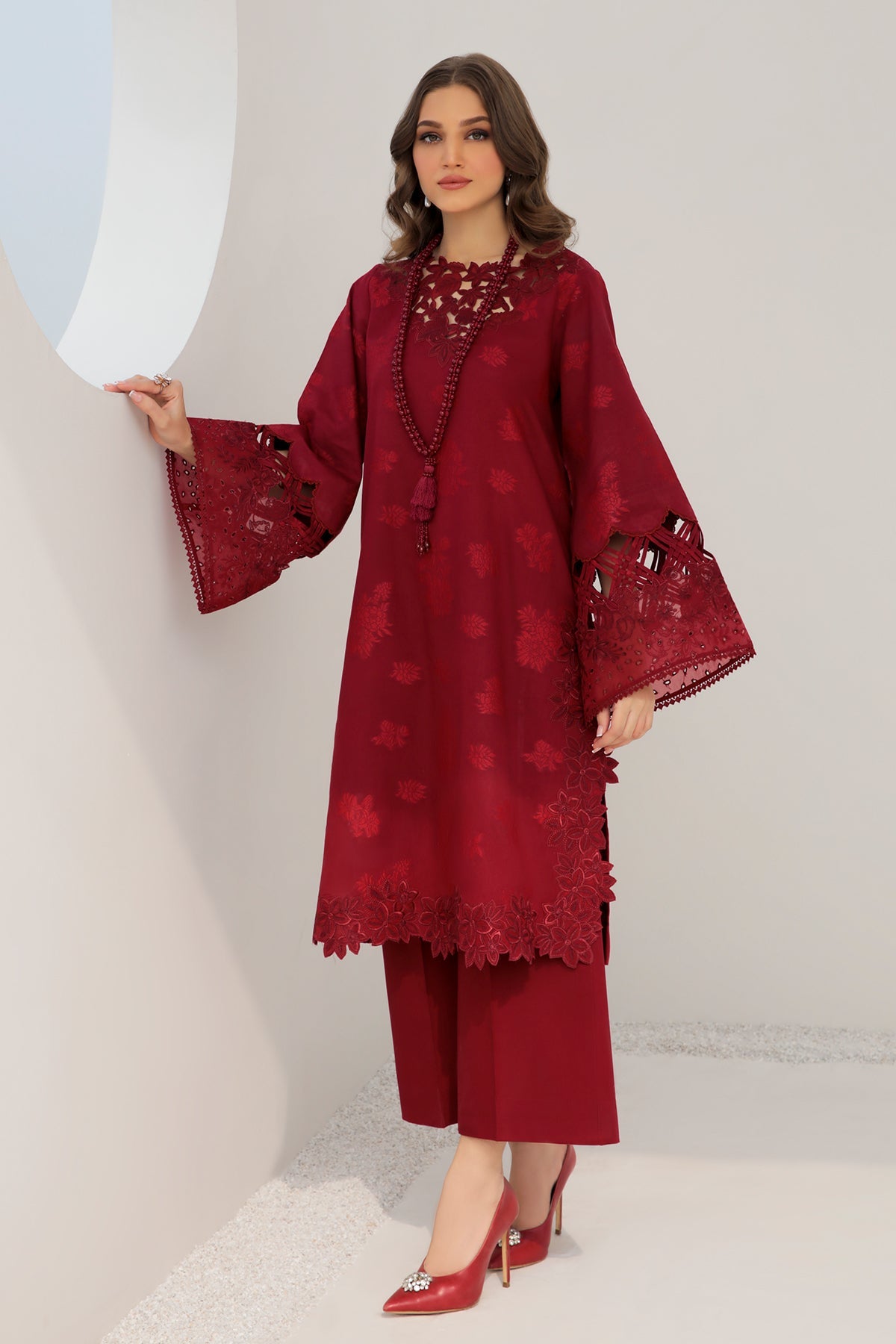 EMBROIDERED JACQUARD LAWN SF-300