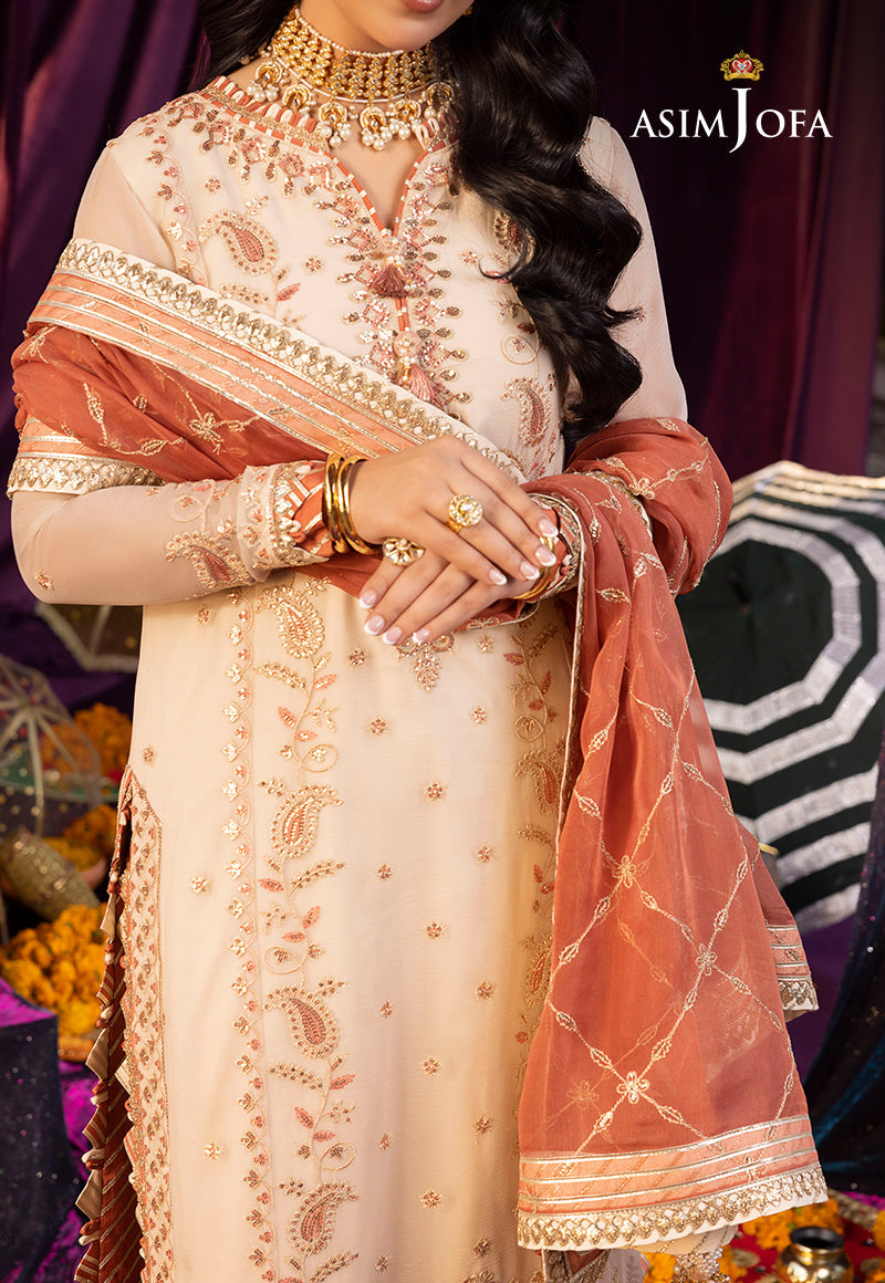 AJCD-14 EMBROIDERED CHIFFON 3 PCS
