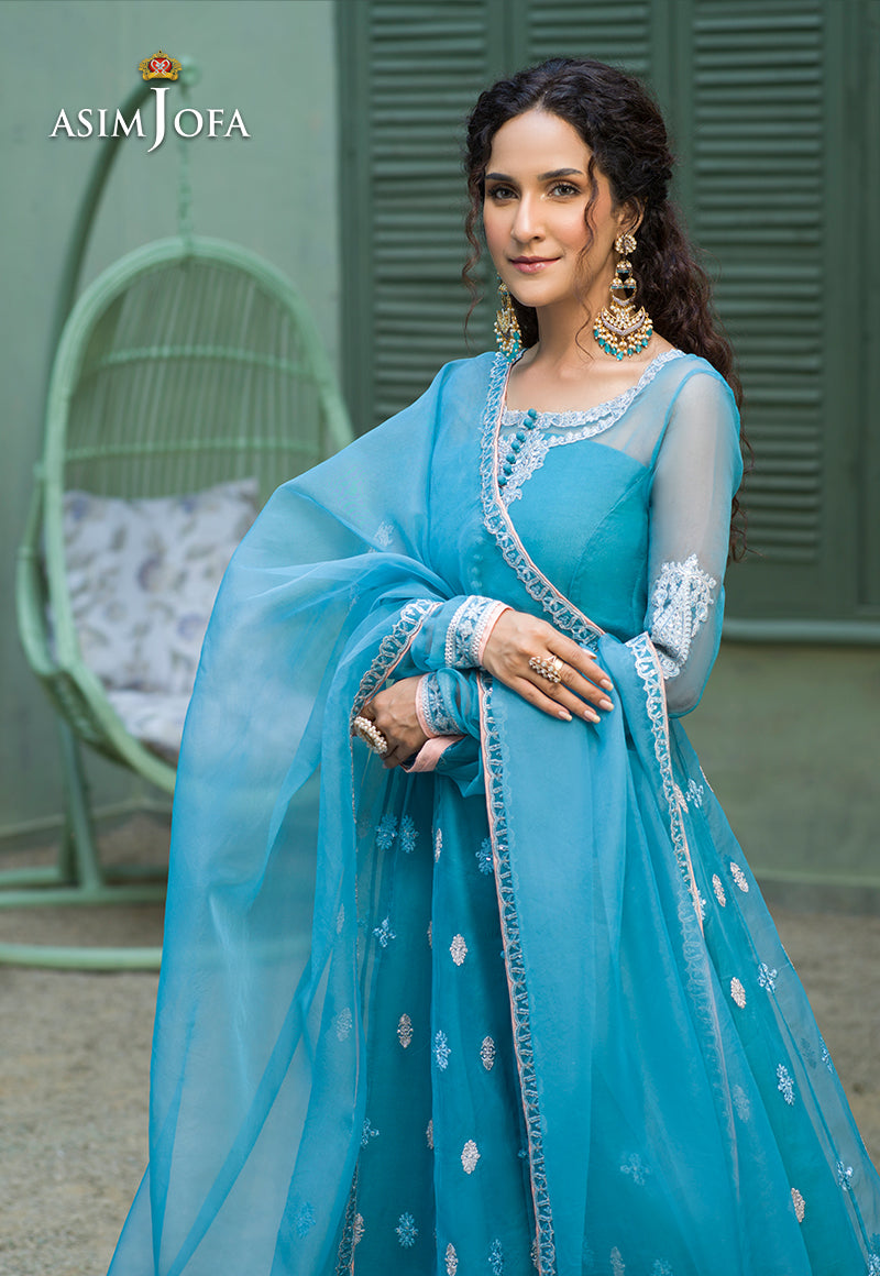 AJFC-43 EMBROIDERED ORGANZA 3 PCS