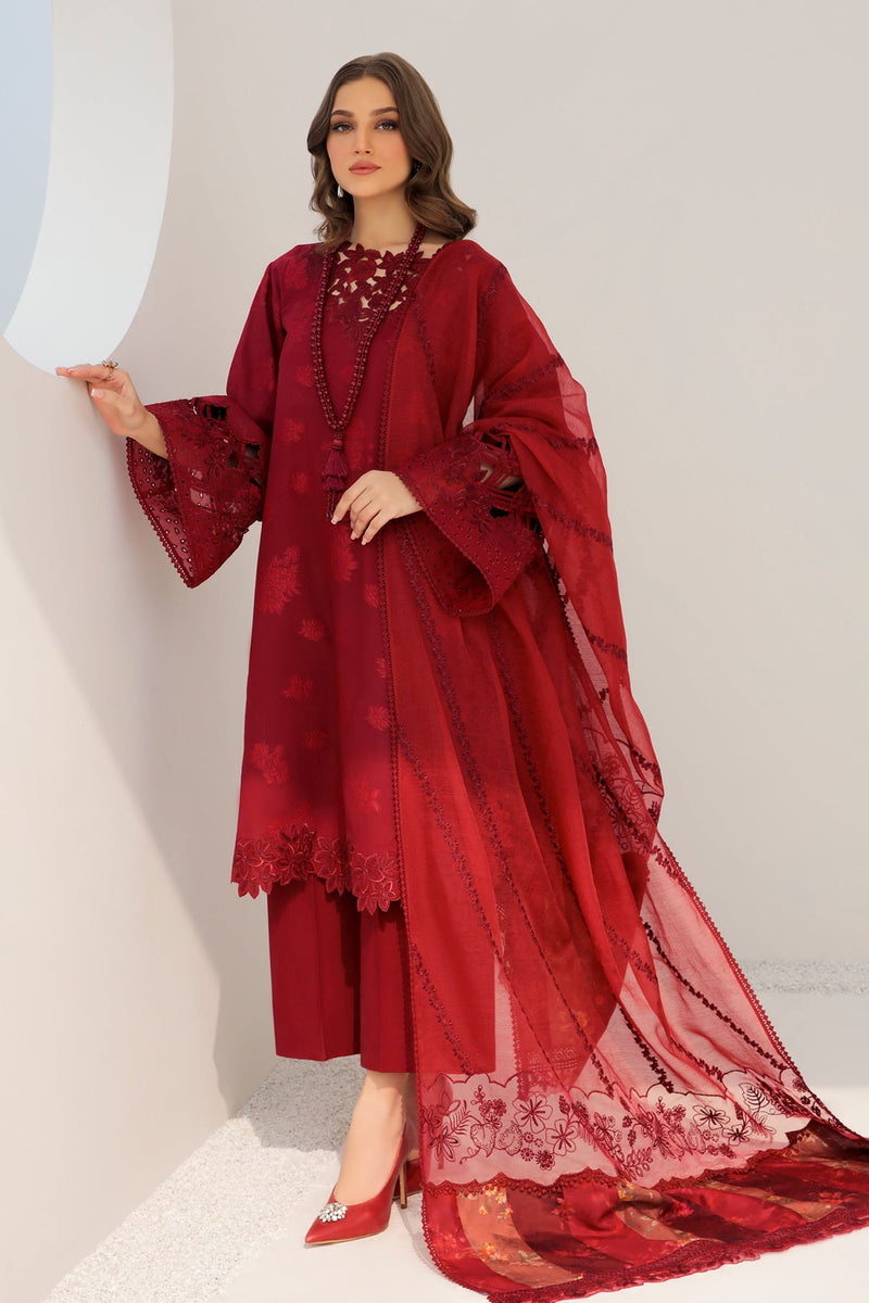 EMBROIDERED JACQUARD LAWN UF-4433