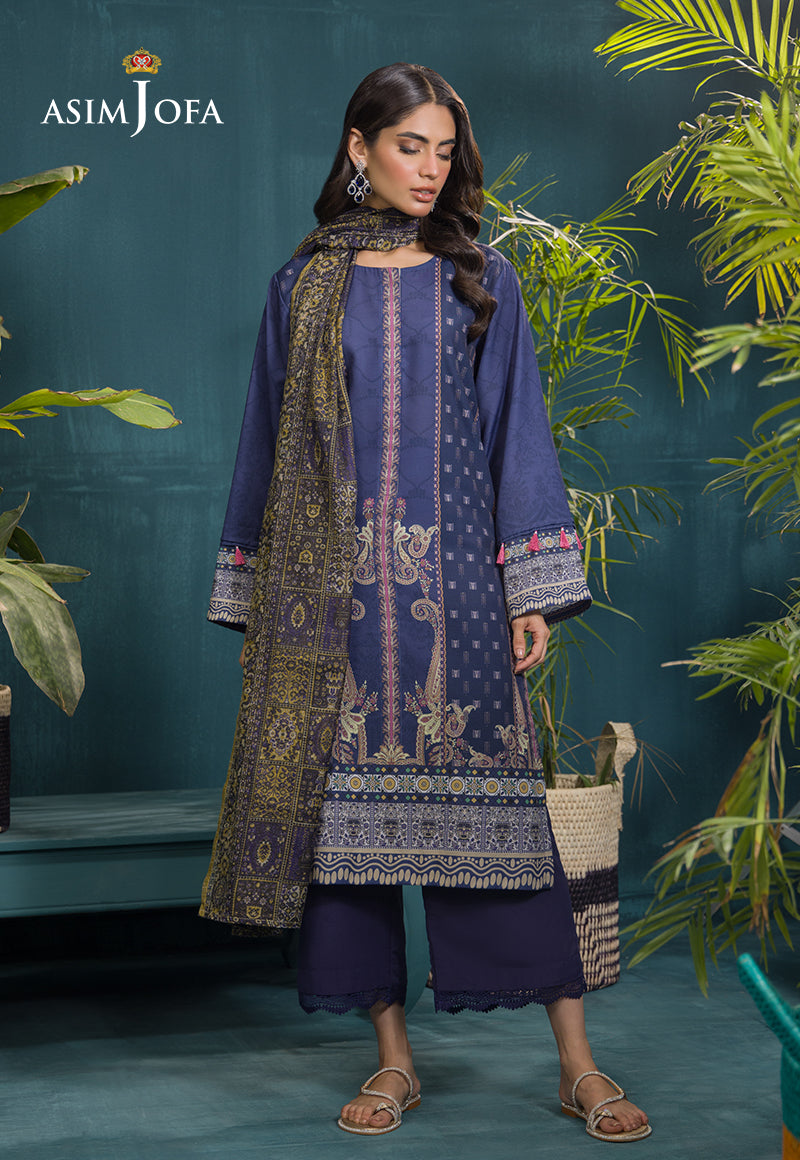 Ajgr-20 Printed Swiss Lawn 3 Pcs