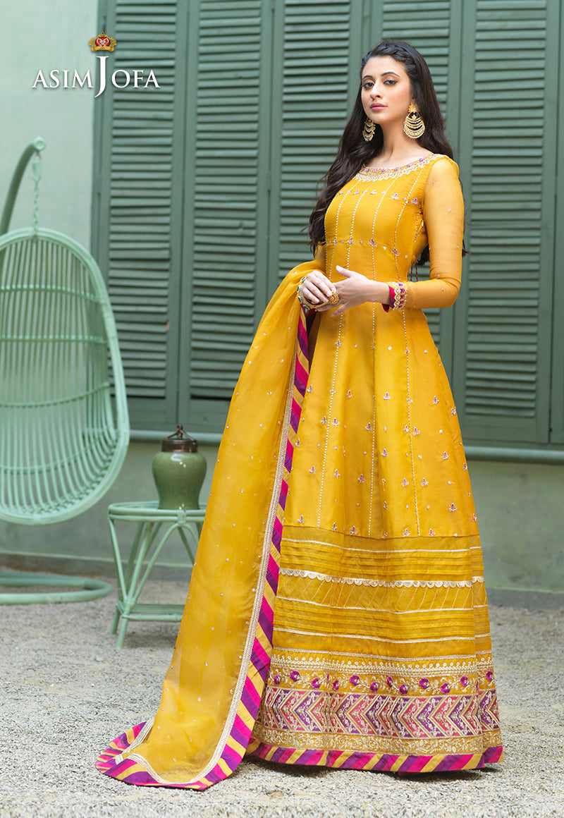 AJFC-42 EMBROIDERED ORGANZA 3 PCS