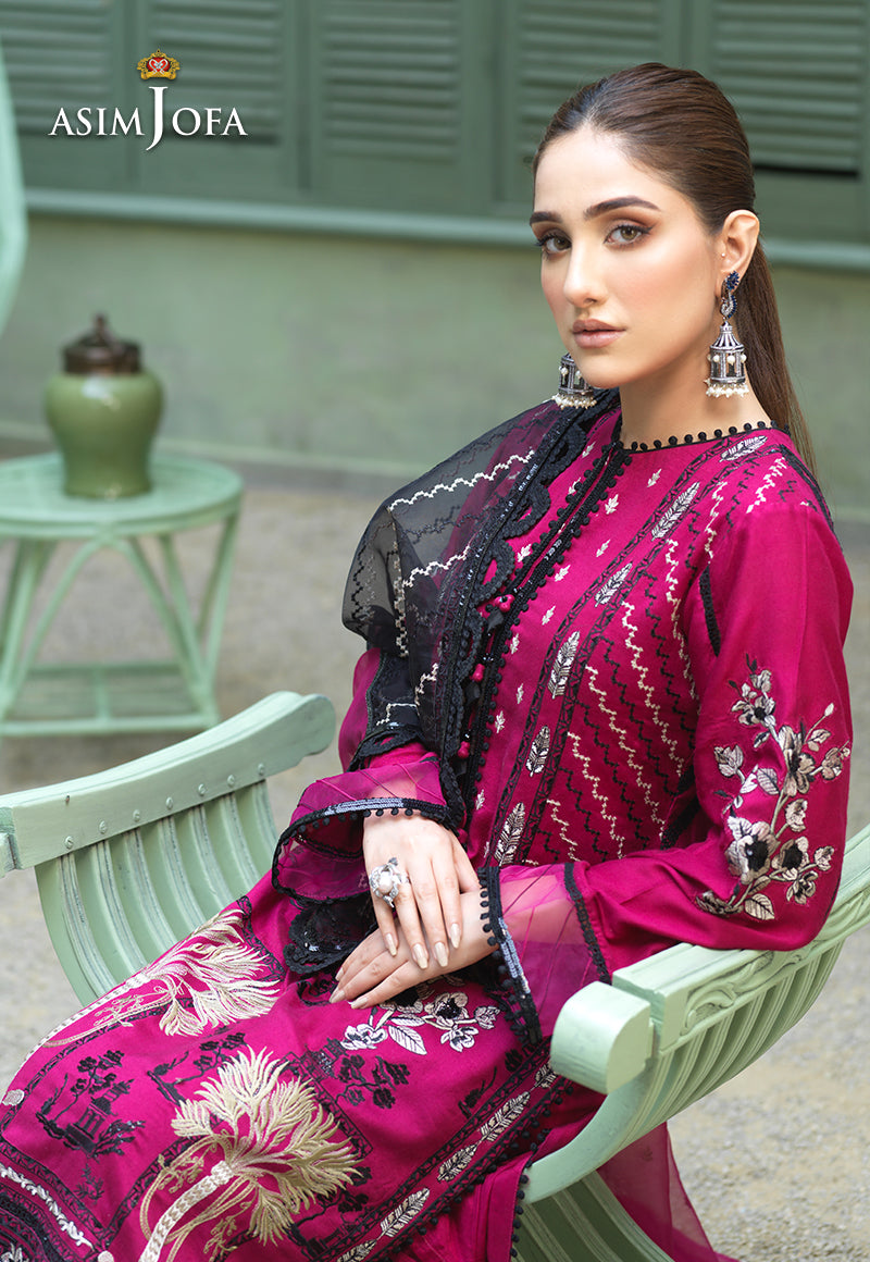 AJFC-44 EMBROIDERED COTTON NET 3 PCS