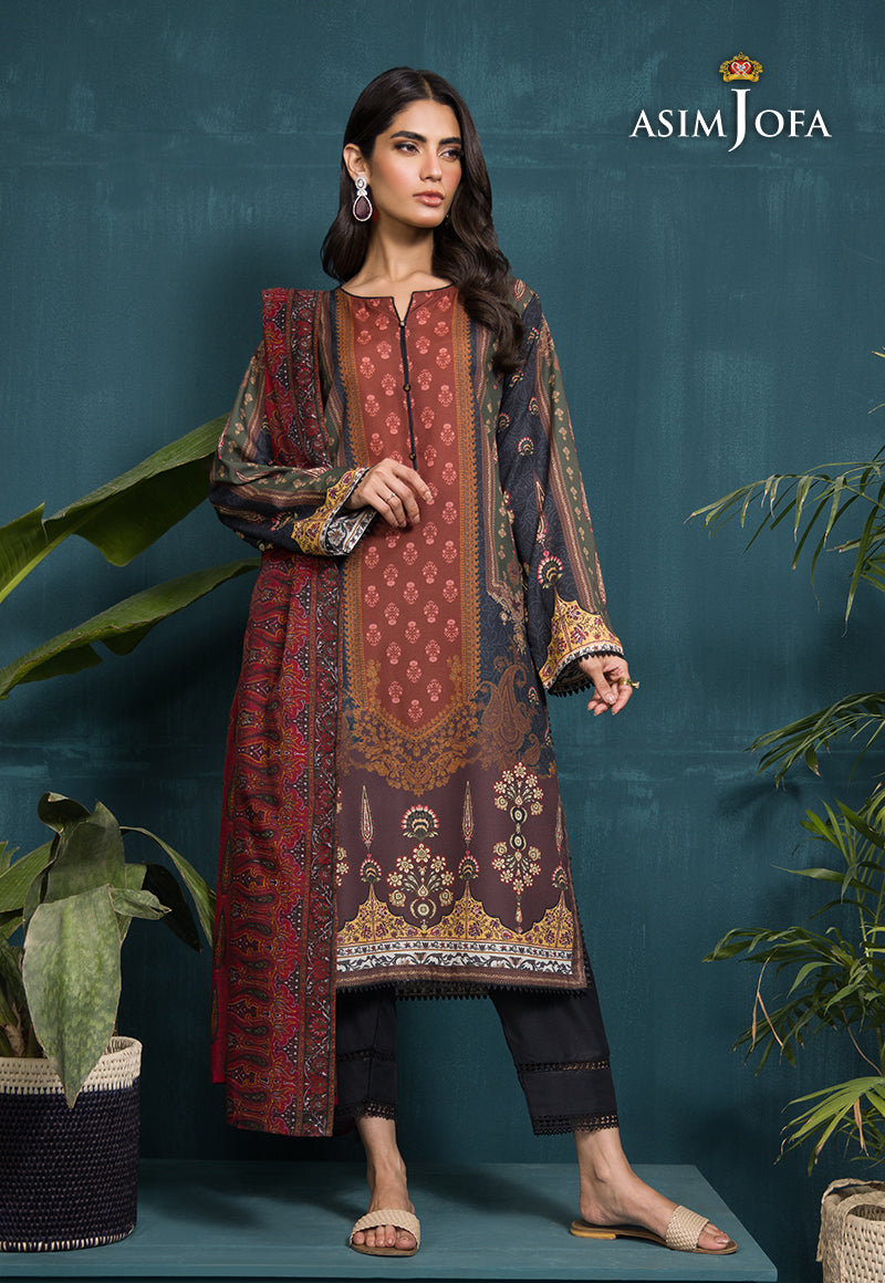 AJMUB-05 Embroidered Cambric Stitched 3 Pcs