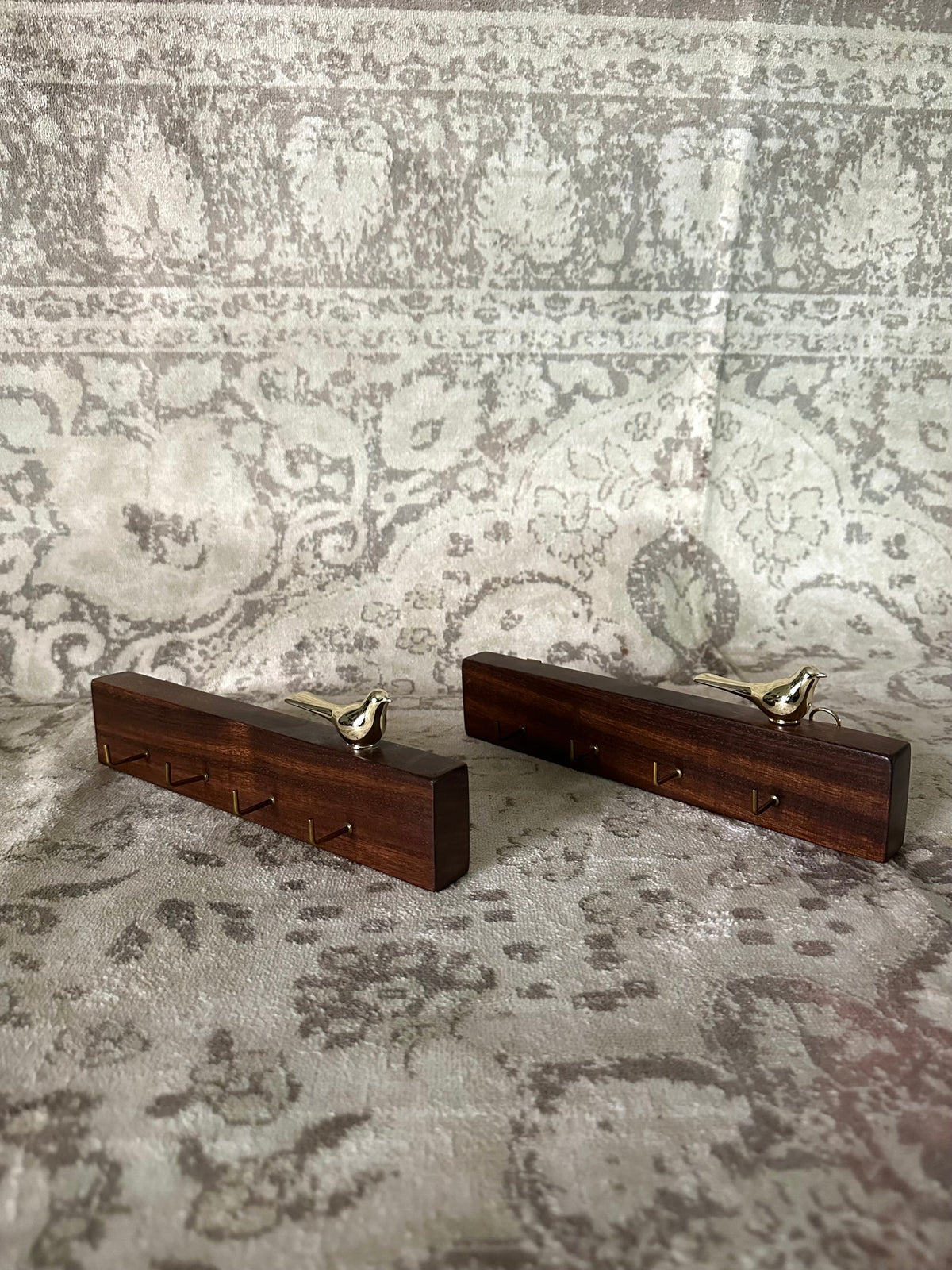 Sparrow Block Key Holder With 4 hooks