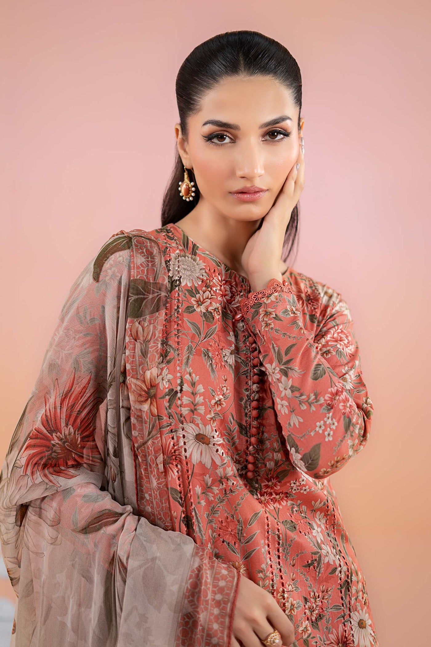 3 Piece Printed Lawn Suit | Mps-2508-A