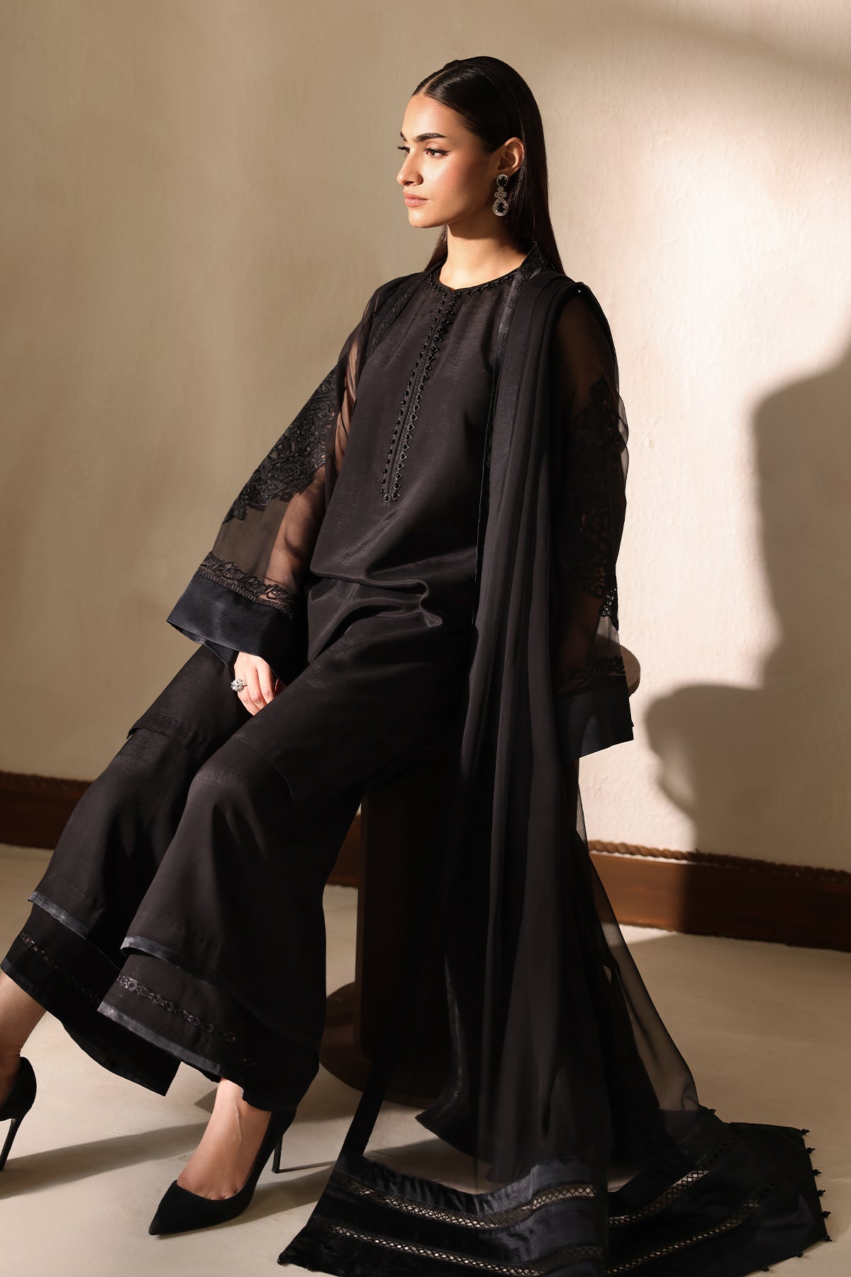 EMBROIDERED CHIFFON PR-1356