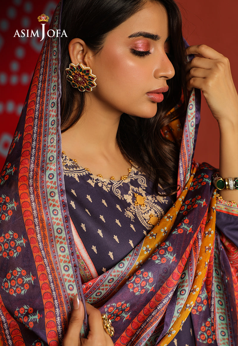 Ajso-148 Unstitched 2 Pcs Shirt Dupatta