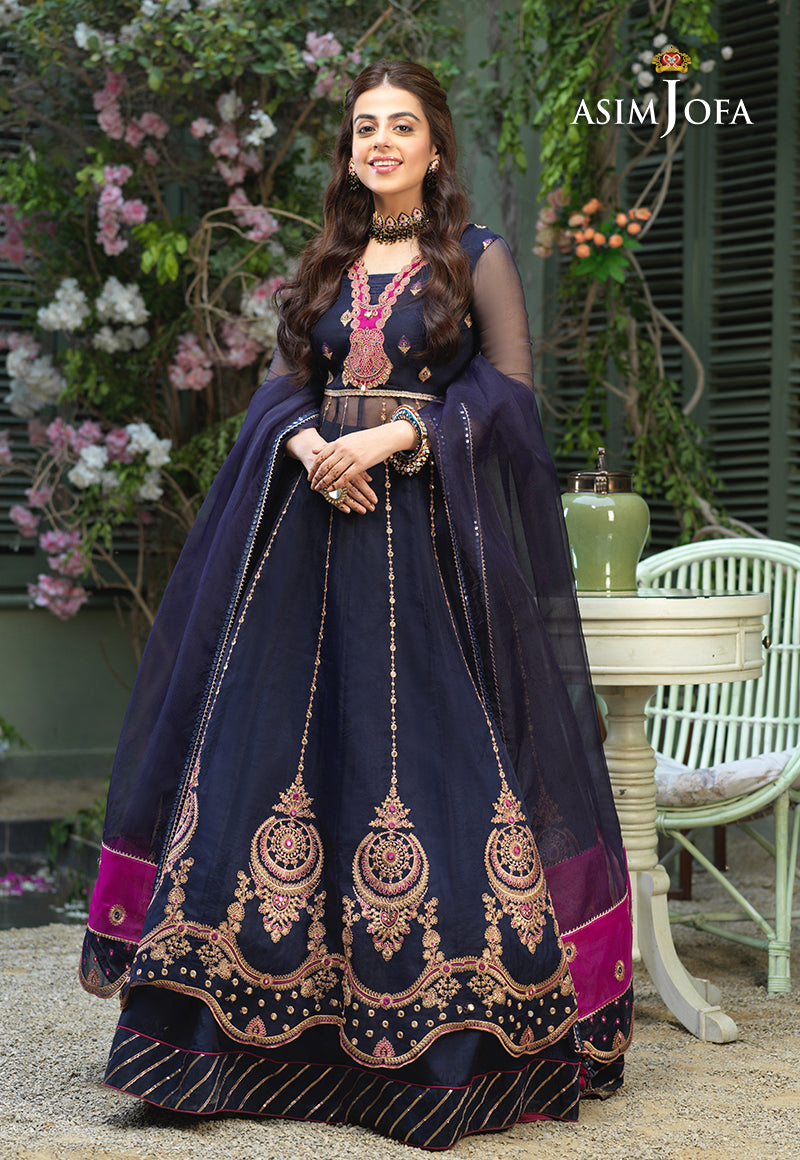 AJFC-53 EMBROIDERED ORGANZA 3 PCS