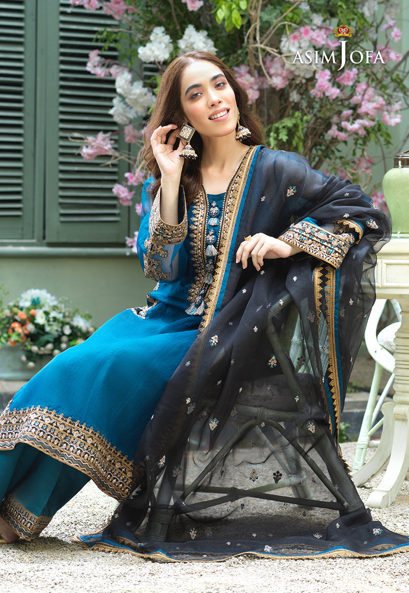 AJFC-48 EMBROIDERED ORGANZA 3 PCS