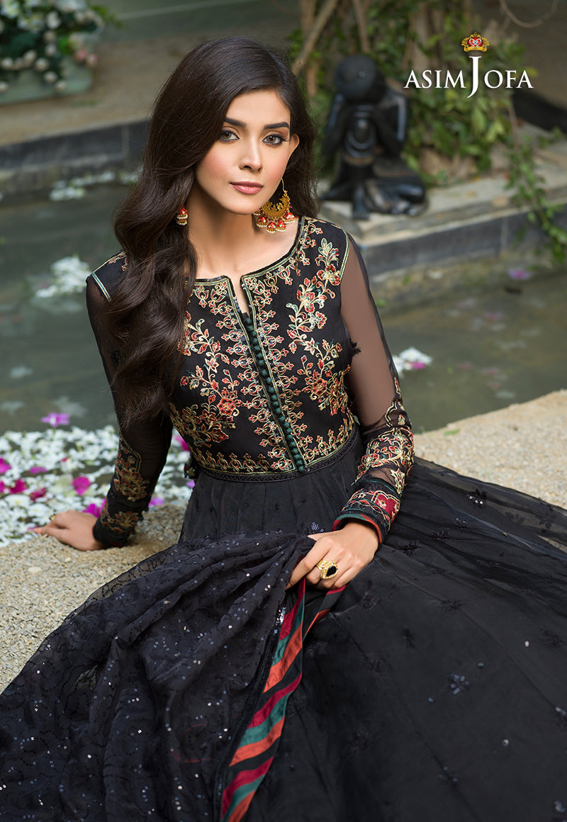 AJFC-38 EMBROIDERED ORGANZA 3 PCS