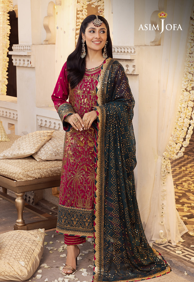 AJSHD-19 EMBROIDERED STITCHED 3 PCS