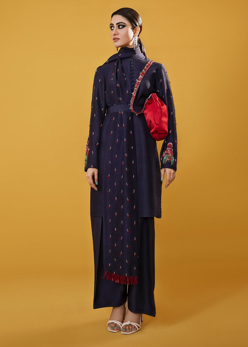 Plain Chiffon Dupatta with Trimmings