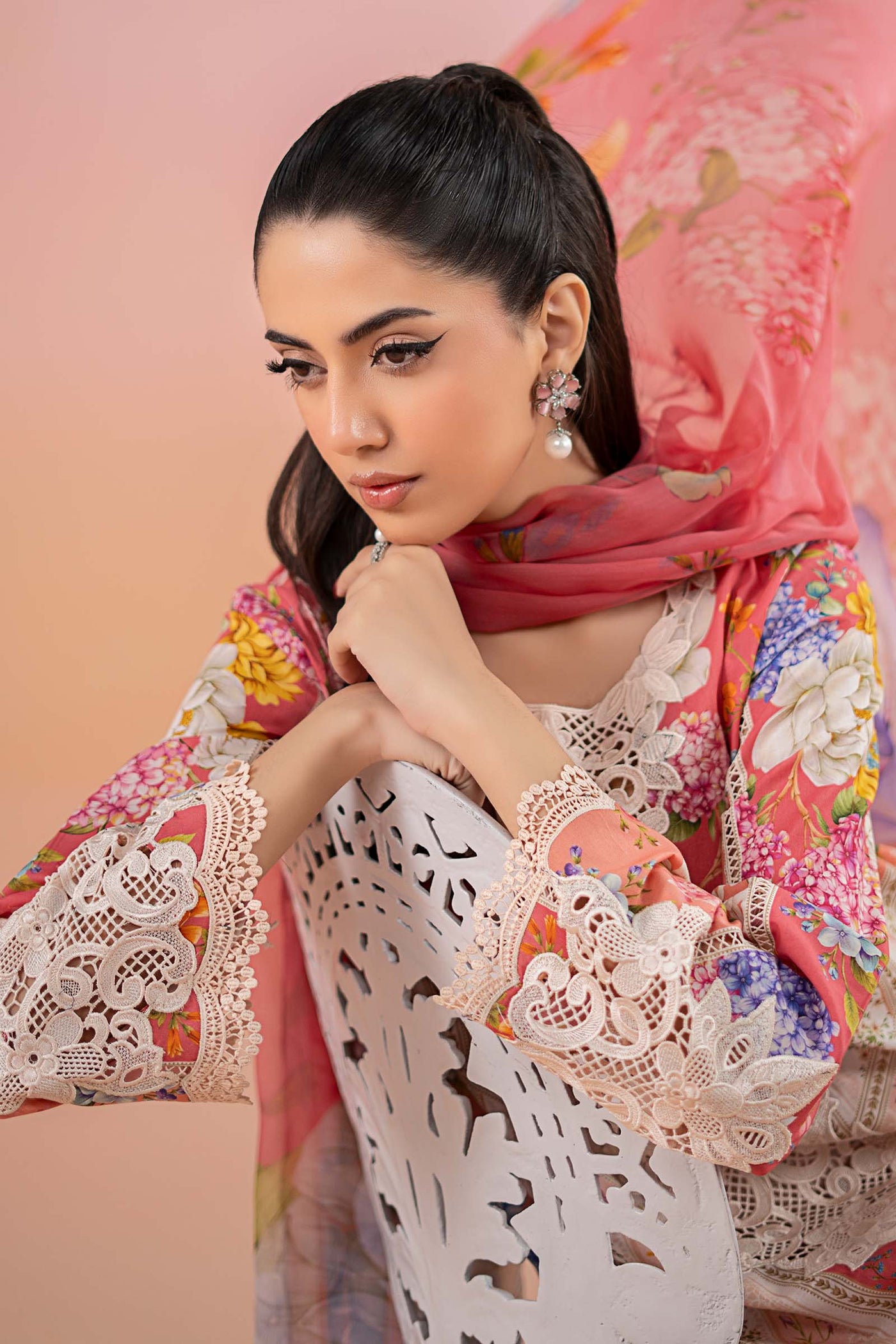 3 Piece Printed Lawn Suit | Mps-2509-B