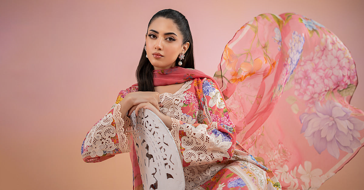 3 Piece Printed Lawn Suit | Mps-2509-B