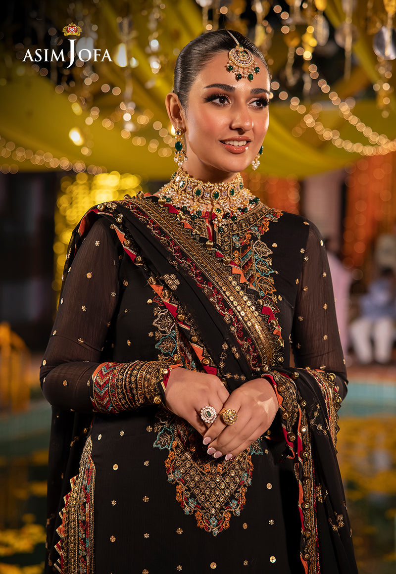AJDAD-02-XS EMBROIDERED CHIFFON 3 PCS