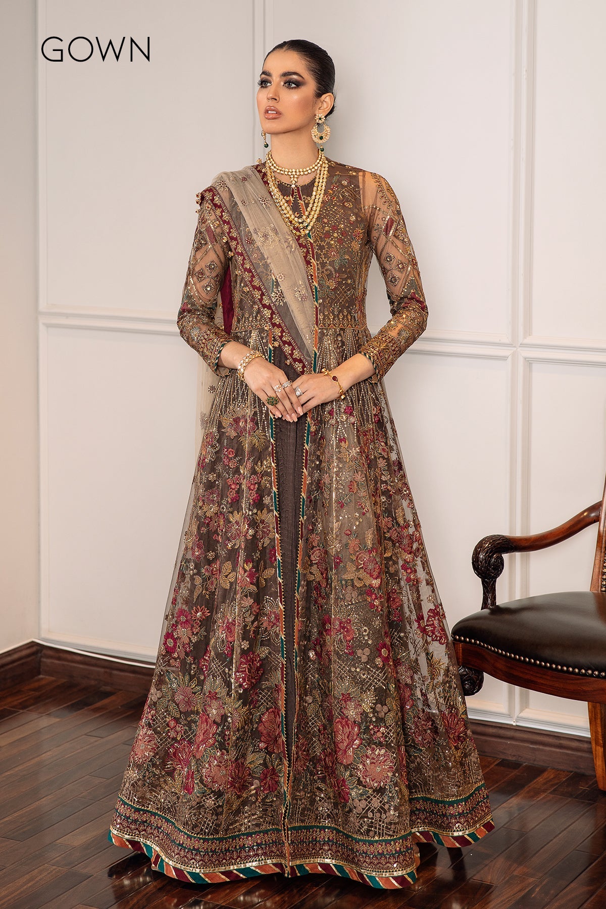 EMBROIDERED NET CH09-02 STITCHED