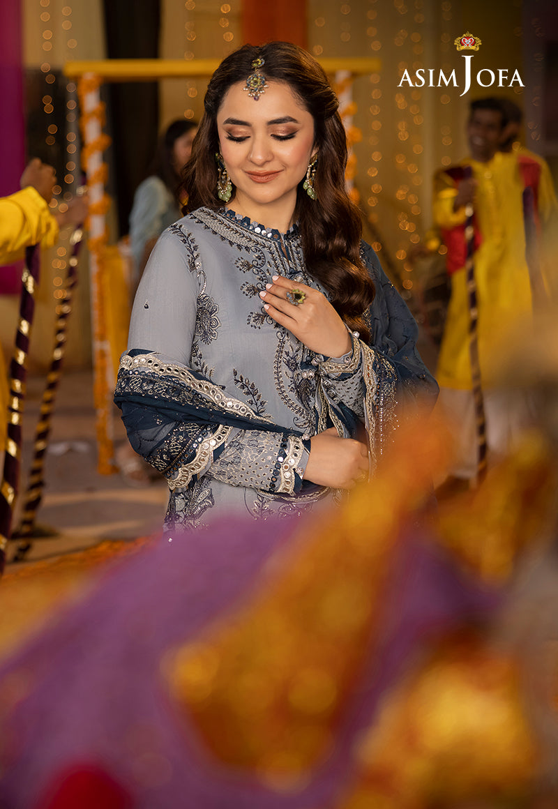 AJDAD-08 EMBROIDERED LAWN SILK STITCHED 3 PCS
