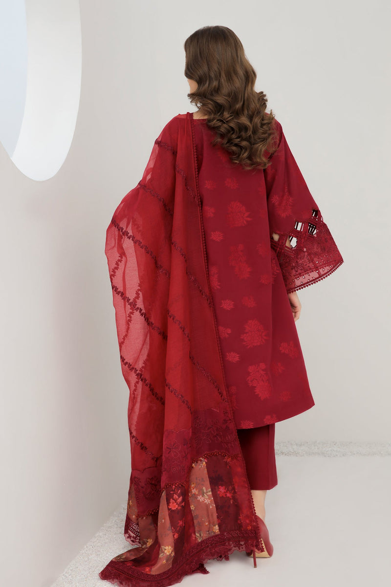 EMBROIDERED JACQUARD LAWN UF-4433