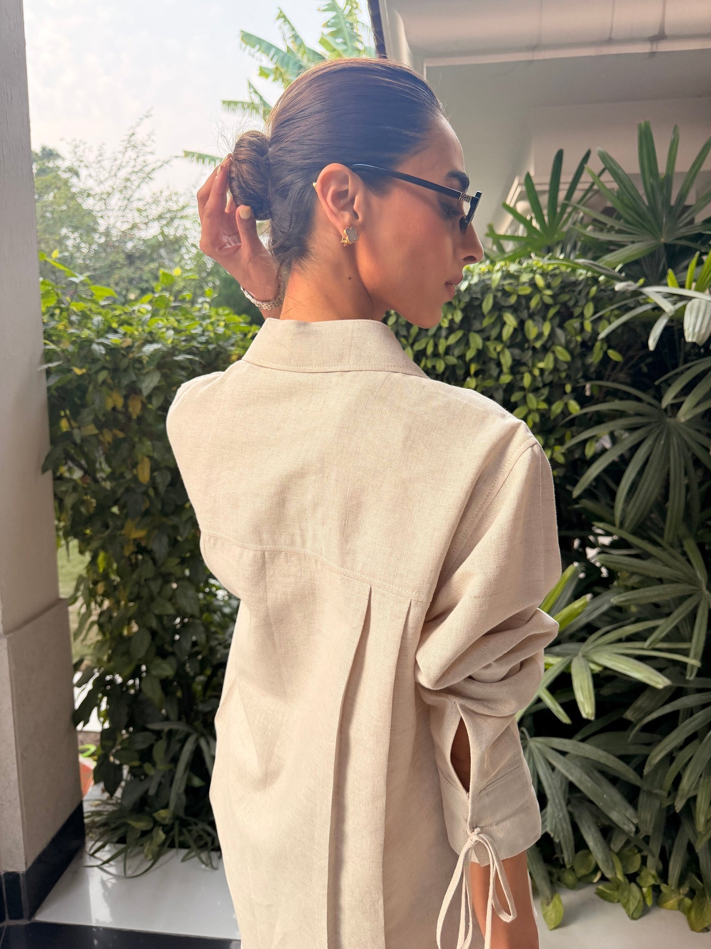 Beige Bow Set