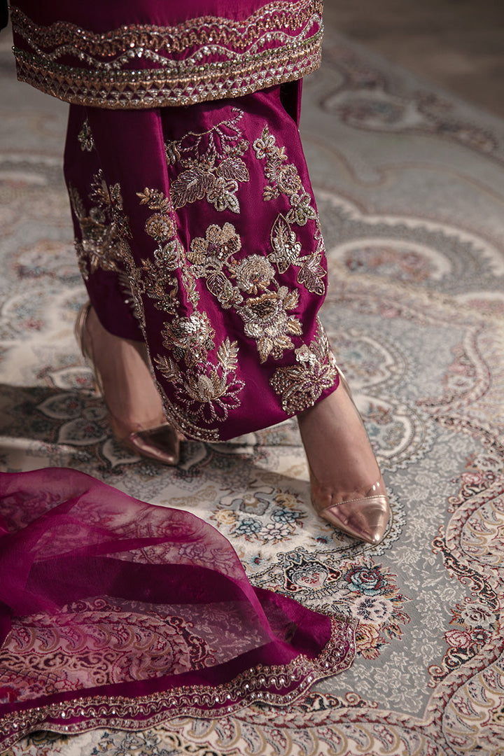 Eliana Style — Mairaz Magenta Silk Three-Piece Suit